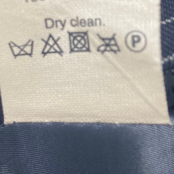 J Crew Wool Pinstripe Blazer Single Breasted Button Front Navy Petite Womens 8Pa - Picture 11 of 11